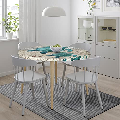 Fiokroo Sea Turtle Tablecloth with Elastic Edge, Round Table Cloth Ocean Theme Washable Reusable Table Cover for Kitchen Dining Party Picnic, Medium (Suitable for 45-50 in) by Fiokroo - Image 8