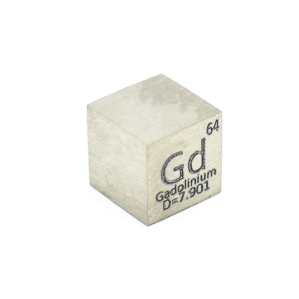 Pure Gadolinium Rare Earth Metals Cycle Phenotype Cube 99.99% High Purity Gd 10mm Cube Distillation Gadolinium Crystal
