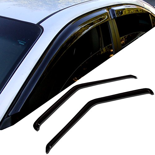 Image of TuningPros WD-788 Tinted Smoke Out-Channel Window Visor Deflector Rain Guard 4-pc Set