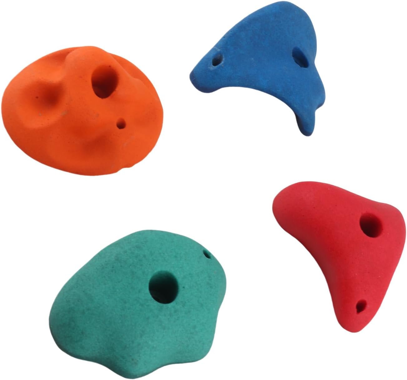 Climbing Holds Multi Color Resin Fiber Different Shape Round Corners Climbing Rock Wall Grips for Outdoor Indoor Playground Kids Exercise Training Safety Non Slip