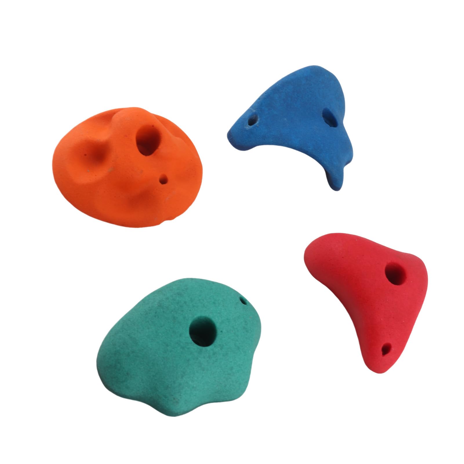 POENVFPO Presas de Escalada, Empuñaduras de Pared de Roca para Escalar de Fibra de Resina Multicolor con Esquinas Redondas y 5 Formas únicas, para Escalada de Niños en Interiores y