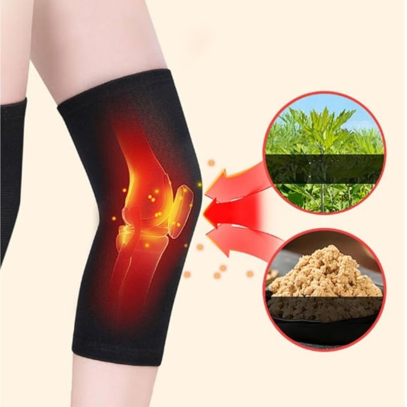 Wormwood Knee Pads Warm Cotton Elderly Men Self-heating Leggings