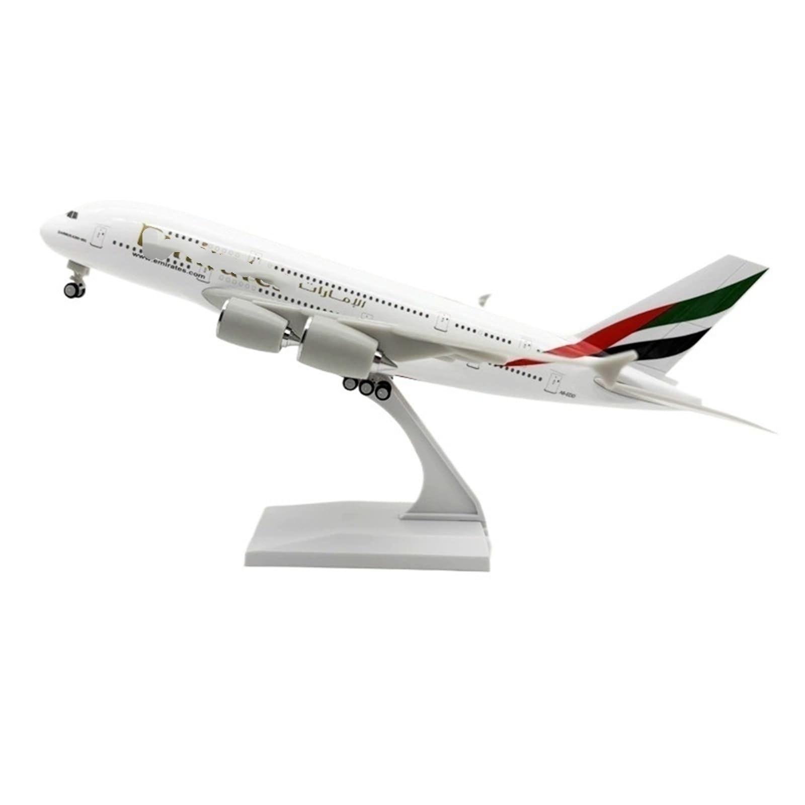 Generico Modello Airbus A380 in resina pressofusa da 30 cm, scala 1/240 - Aereo di linea per decorazioni domestiche e oggetti da collezione