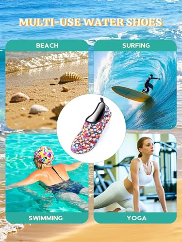 Water Shoes for Men's and Women's Aqua Socks Quick-Dry Beach Pool Swim Surf Yoga Socks2