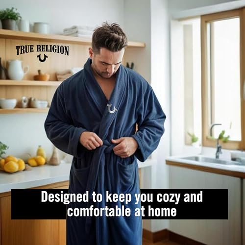 True Religion Mens Robe Gifts for Men Bathrobe4