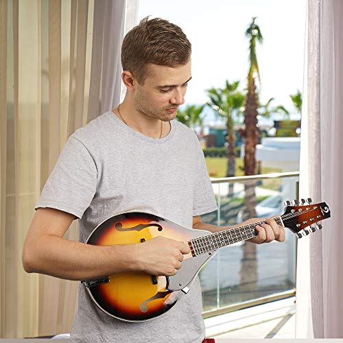 Vangoa VMD10-SB A Style Mandolin Musical Instrument Sunburst thumb #5
