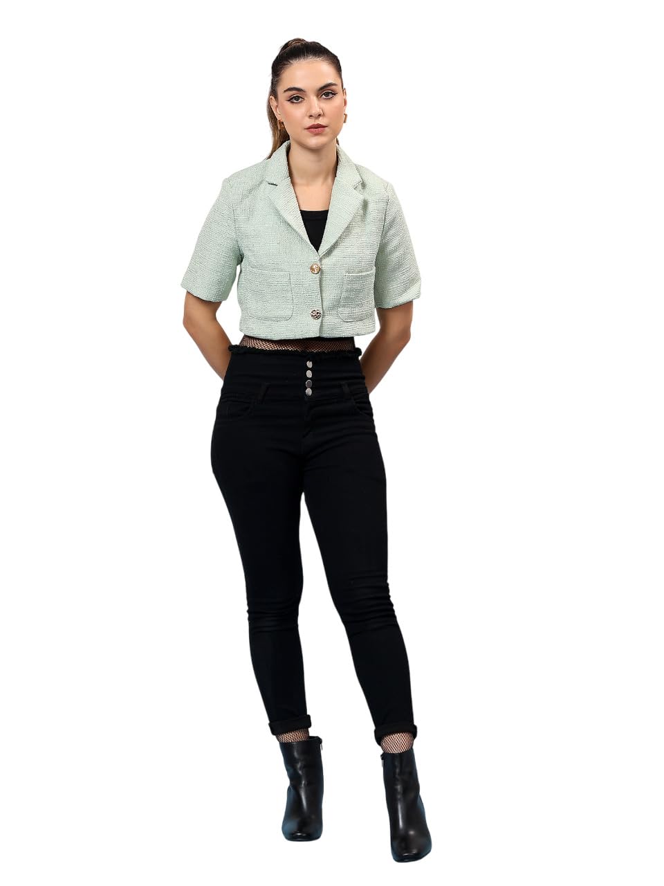 kotty Women's Solid Formal Blazer for Work and Corporate Events-picture-33