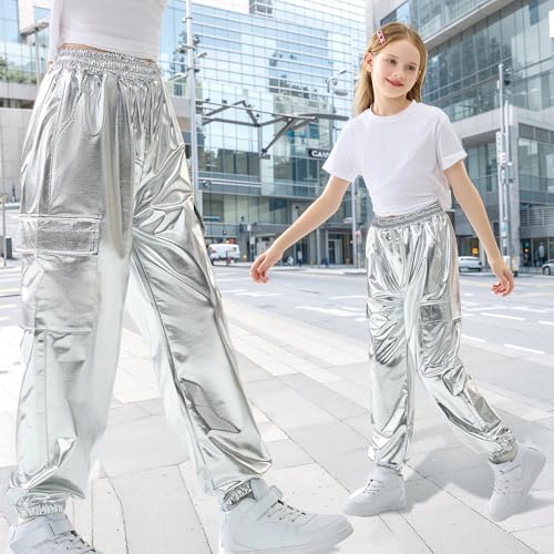 Image of Kids Cotton Jogger Cargo Pants for Boy's Girls' Loose Street Hip Hop Dance