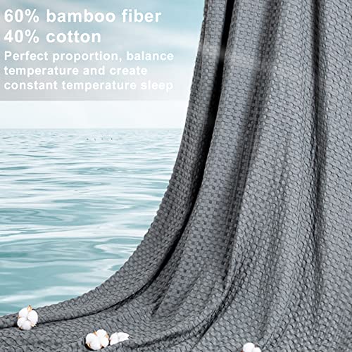 LBRO2M Bamboo Cotton Waffle Weave Blanket #TOP23