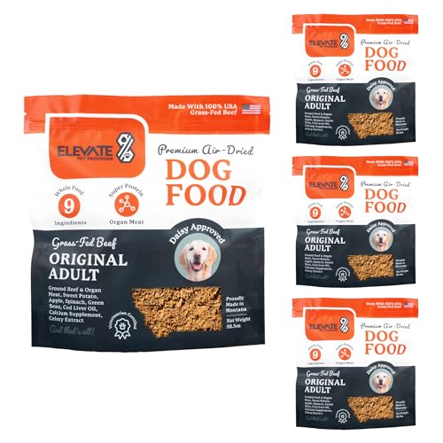 Image of 100% Human Grade Air Dried Dog Food 14.6 lbs - All Natural - USA Grass Fed Beef - Limited Ingredients - Grain Free - Dehydrated - Complete Meal or Topper Beef Flavor - 1 Month Supply for Large Dogs