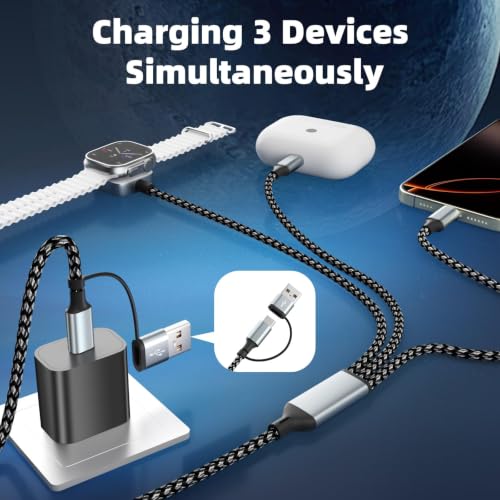 Image of Travel Essentials 3 in 2 Multi Charging Cable for iWatch Charger /iPhone17-8