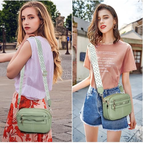 Image of TANTOMI Crossbody Bags for Women, 6-Pockets Cross Body Purse, Vegan Leather Handbags Shoulder Bag for Travel, Gifts for Women