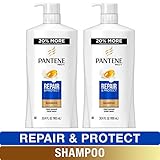 Pantene, Shampoo, Pro-V Repair and Protect for Damaged Hair, 30.4 fl oz, Twin Pack