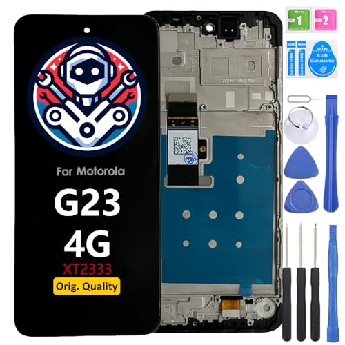 iYAiYO Pantalla LCD Táctil Repuesto Compatible con Motorola Moto G23 Original con Marco Reparación Pantalla Display Completa Digitalizador De Reemplazo con Herramientas