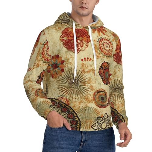 Sweat à capuche avec motif médaillon graphique et poche kangourou centrale