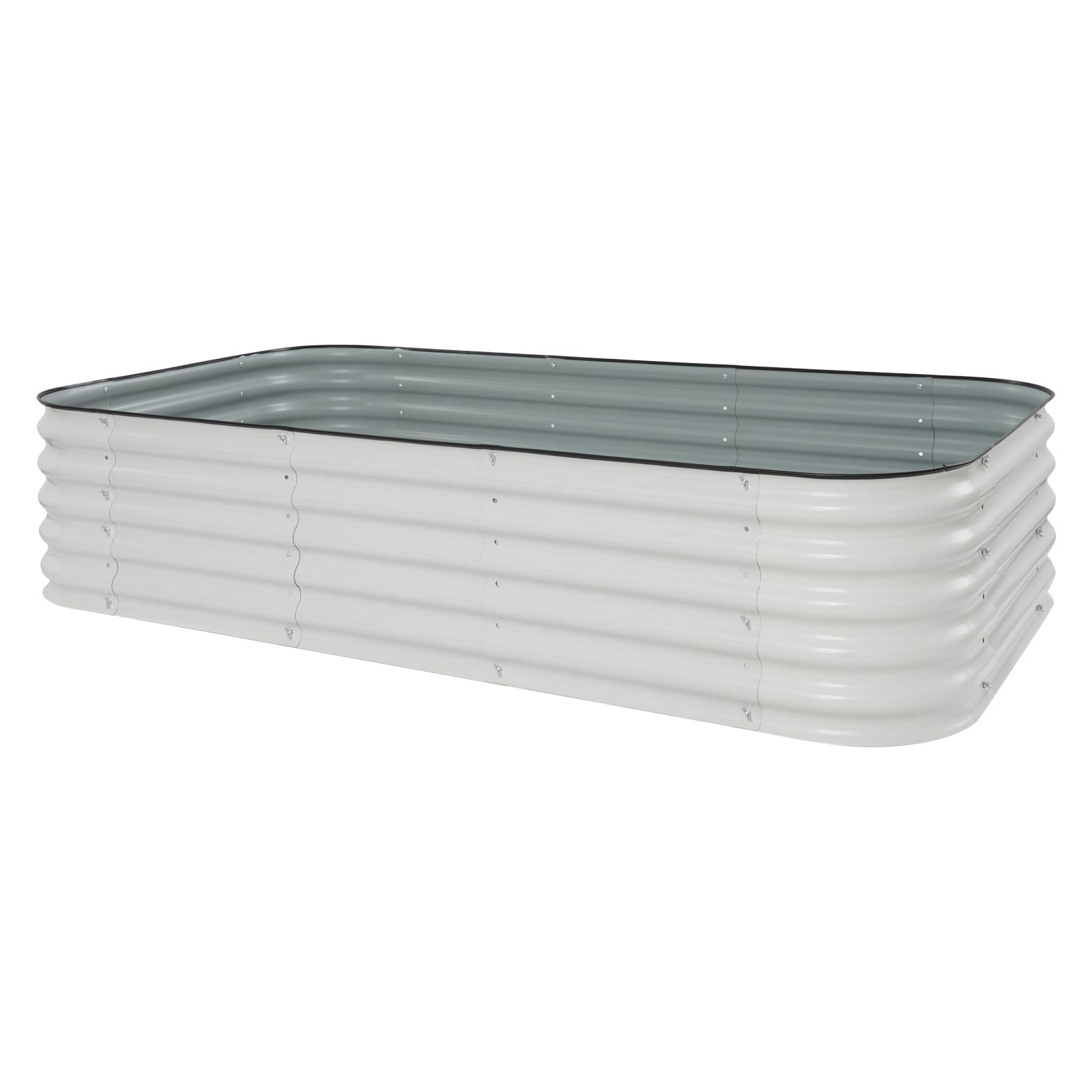 Kit de bancal alto de metal, kit de jardinera de acero galvanizado engrosado, jardinera de jardín, para exteriores, verduras, hierbas, flores y frutas, semillero de jardín (240 x 60 x 43 cm)