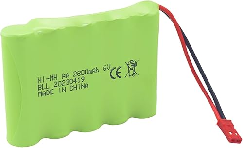 Miniatura 6 de Batería recargable AA de 6.0 V 2800 mAh con enchufe JST-2P y cable de carga USB para el nuevo Huina 540 Dump 520 RC Bulldozer y 510 Excavadora 540