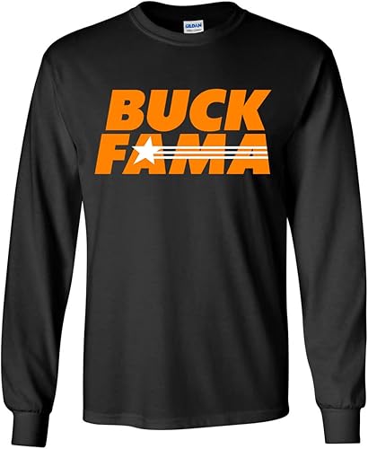 Miniatura 7 de Camiseta de Tennessee para hombre, divertida Buck FAMA, color naranja y blanco, camiseta de manga larga de fútbol TN