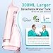 COSLUS Water Dental Flosser Teeth Pick: Portable Cordless Oral Irrigator 300ML Rechargeable Travel Irrigation Cleaner IPX7 Waterproof Electric Flossing Machine for Teeth Cleaning C20(F5020E) Pink