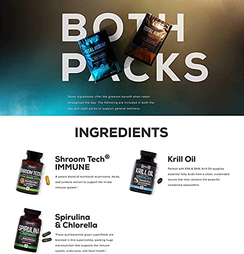 ONNIT Total Human Day and Night Vitamin Packs for Men and Women, 30-Day Supply - Adult Multivitamin