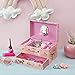 SONGMICS Kid’s Musical Jewelry Box with Ballerina, Music Box, Cute Animal Motif with Foxes, You Are My Sunshine Melody, Pink UJMC017PK