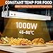 Winado 36 inch Food Heating Lamp, 1000W Commercial Food Heat Lamp, Hanging & Freestanding Stainless Steel Infrared Strip Heater, Food Warming Lamp Restaurant Equipment for Restaurant Kitchen Cafeteria