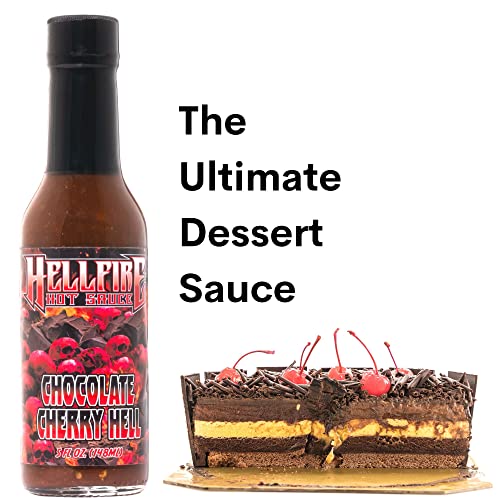 Hellfire Hot Sauce Chocolate Cherry Hell - Gourmet Dessert Hot Sauce With Fruit And Chocolate, 5 Oz. #TOP1
