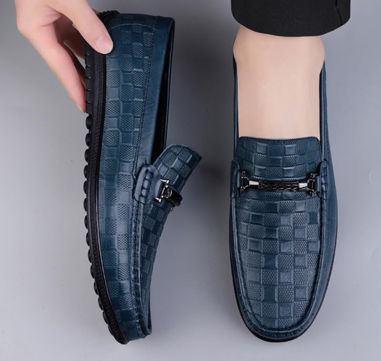 Men's Modern Classic Slip-On Oxfords Patent Leather Wingtip Dress Shoes Business Formal Comfortable Office Wear2