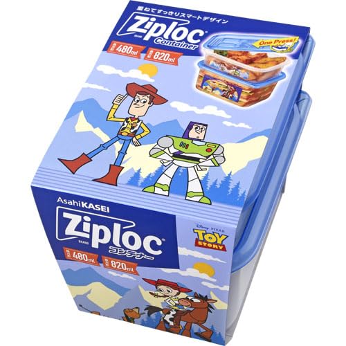 旭化成 ジップロックコンテナー 長方形 トイ・ストーリー 480&820mlのサムネイル