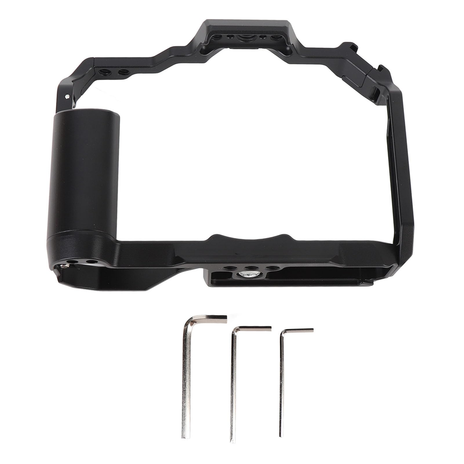 Camera Cage for ZF, Aluminum Alloy Camera Rig Cold Shoe and 1/4 3/8 Screw Mouting, Camcorder Stabilizer Extension Cage, Video Filmmaking Stabilizer Rig