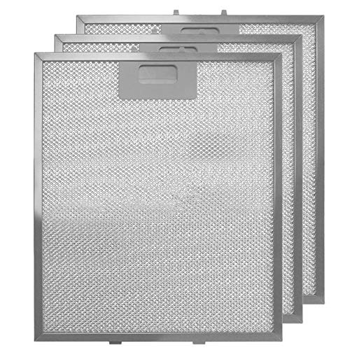SPARES2GO Universal Cooker Hood Metal Mesh Filter (305 x 267mm, Pack of 3)
