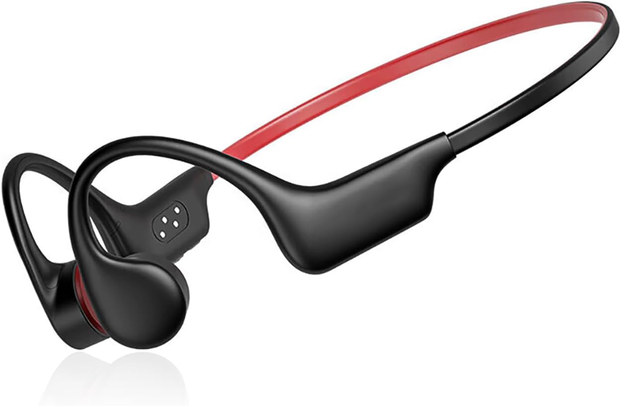 Lightweight Bone Conduction Headphones IPX8 Waterproof Underwater Earbuds for Swimming, Bluetooth 5.3 Earphones with 32GB Built-in Memory 10-Hour Playtime Black - Image 1 of 9
