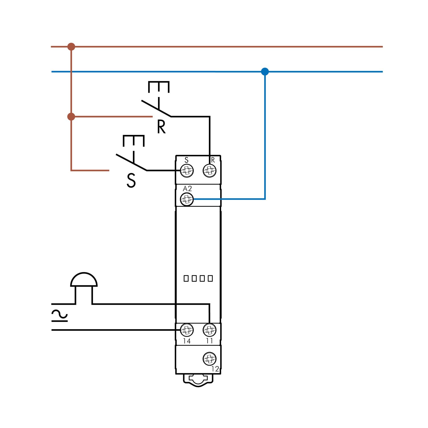 Finder serie 13 - Rele biestable modular 16a 230v corriente alterna 50/60hz corriente continua