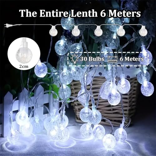 Image of fizzytech Decorative Copper Wire String Lights - 30 LED, 6 Meter Flexible Fairy Lights for Bedroom, Living Room, Diwali, Christmas, Wedding, Party & Home Decoration (Warm White)
