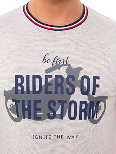 Image of Men's Printed Cotton Short Sleeves Round Neck T-Shirt
