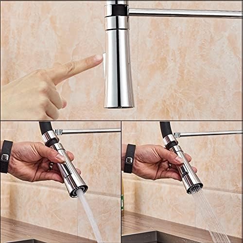 Grifo Monomando de Cocina Negro Mate con rociador para Fregadero, Ideal para Bares y Casas de Campo. para Agua fría y Caliente. Acabado Cepillado. Calidad Comercial.