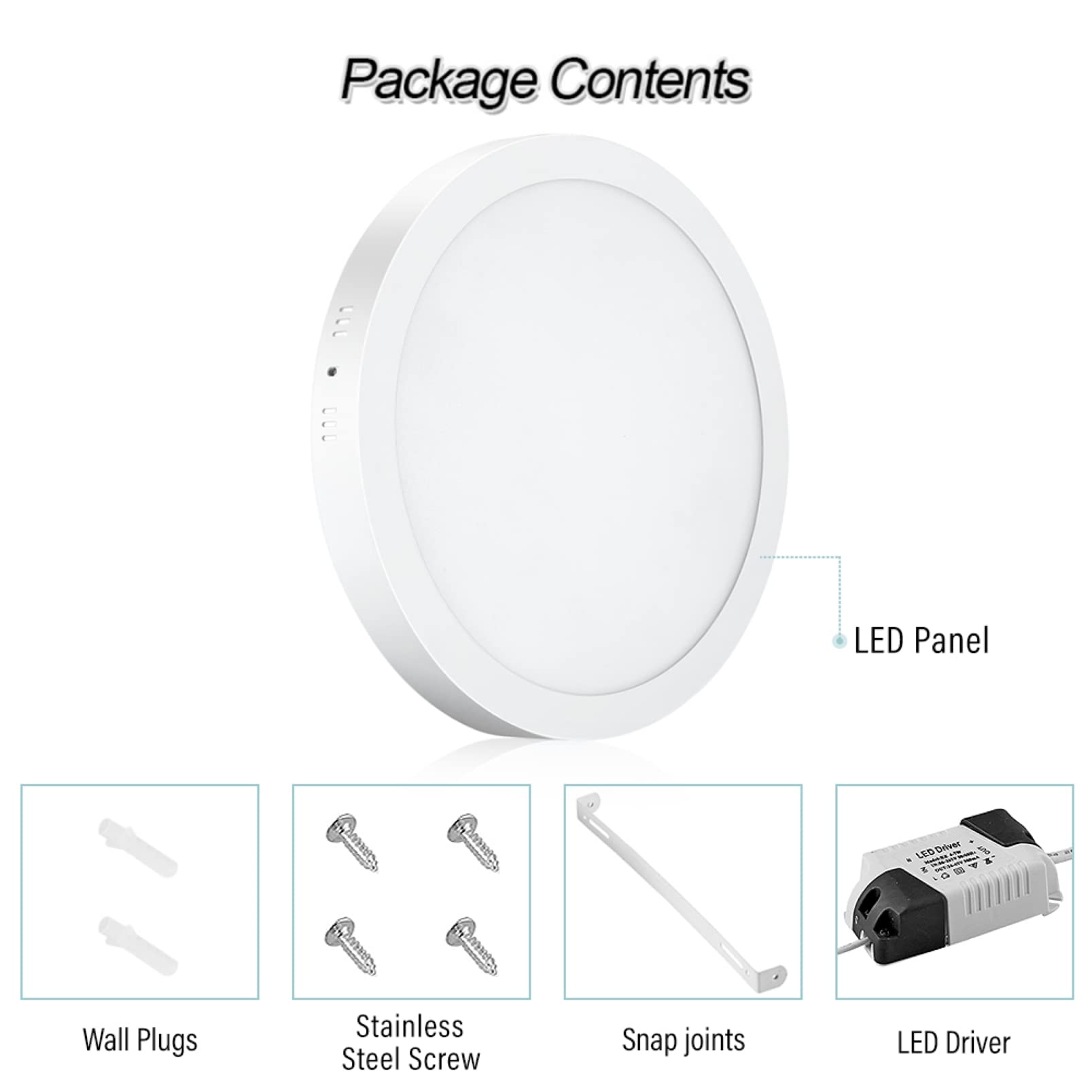 Lámpara De Techo LED Cuadrada De 12 Pulgadas Y 24 W, Montaje Empotrado, Lámpara De Techo LED Blanca Fría De 6000 K, Luces De Techo Modernas De Montaje En Superficie, Iluminación