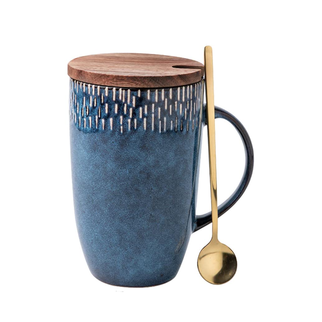 Duży kubek do kawy, wykwintne retro ceramiczne kubki do kawy kubki na mleko porcelanowa filiżanka do herbaty piękny prezent urodzinowy dla przyjaciół / członków rodziny, nadaje się do zmywarki i kuchenki mikrofalowej D