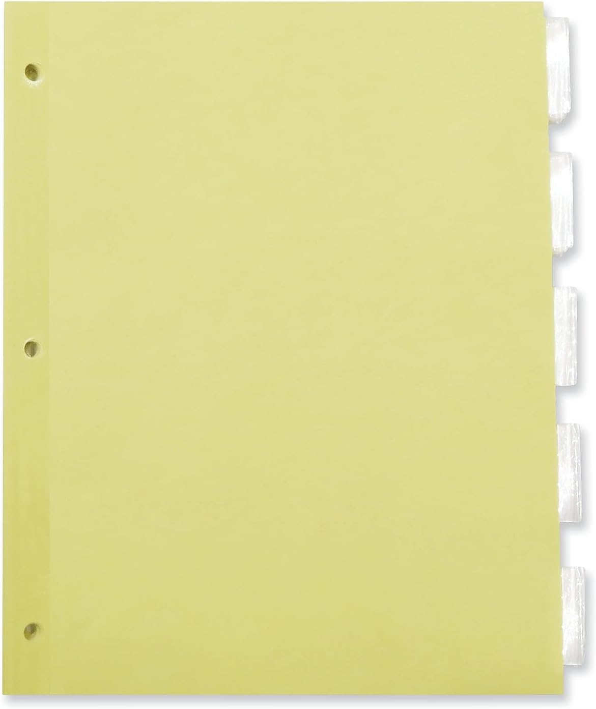 Universal 20831 Economical Insertable Index, Clear Tabs, 5-Tab, Letter, Buff, 24 Sets/Box