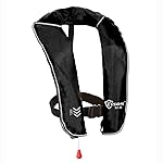 Eyson Inflatable Life Jacket Inflatable Life Vest for Adult Classic Manual (Black)