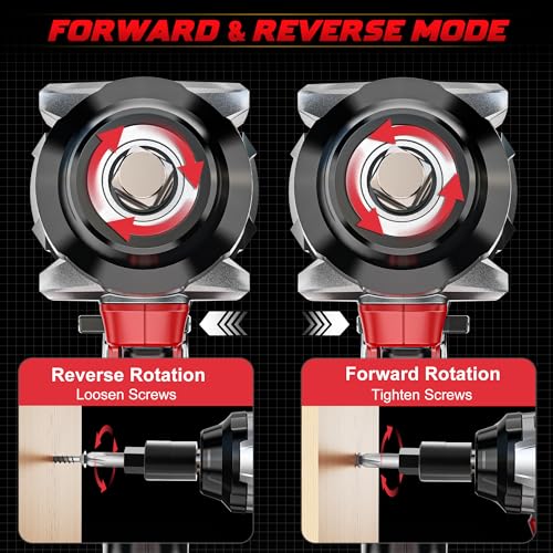 Image of DIYtoolifz Cordless Impact Wrench 1 /2 inch Compatible with Milwaukee 18V Battery, 1000Ft-lbs(1360N.m) High Torque Impact Driver, Electric Impact Gun with 4-Mode Speed, LED Work Light for Car(Bare Tool)