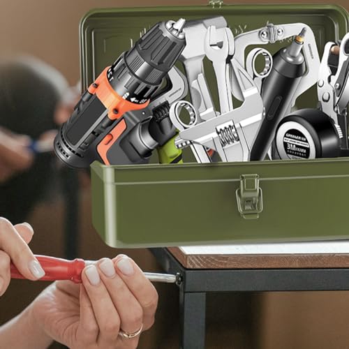 Rangement outils garage en étui métallique vert de 43cm - 3