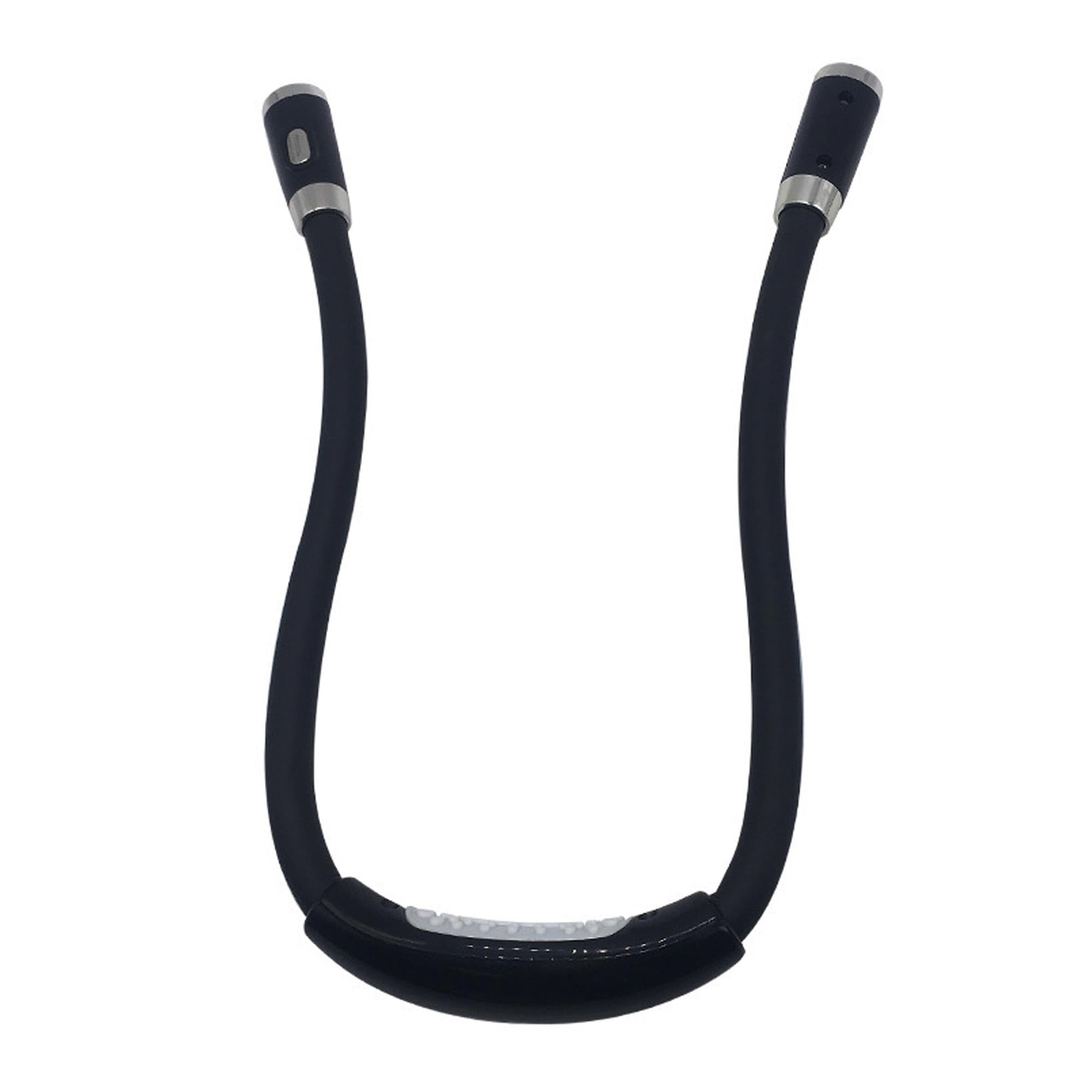 TECHMARKET LED Neck Reading Light, Book Light for Reading in Bed, 3 Adjustable Brightness, Flexible Soft Silicone Bendable Arms, Perfect for Repairing, Book Lights for Reading at Night in Bed (Black)