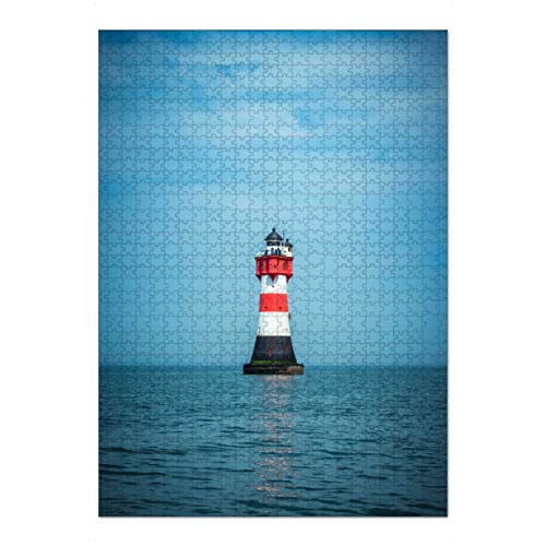 artboxONE Ravensburger-Puzzle XL (1000 Teile) Architektur Leuchtturm Roter Sand - Puzzle Leuchtturm rotersand nordsee