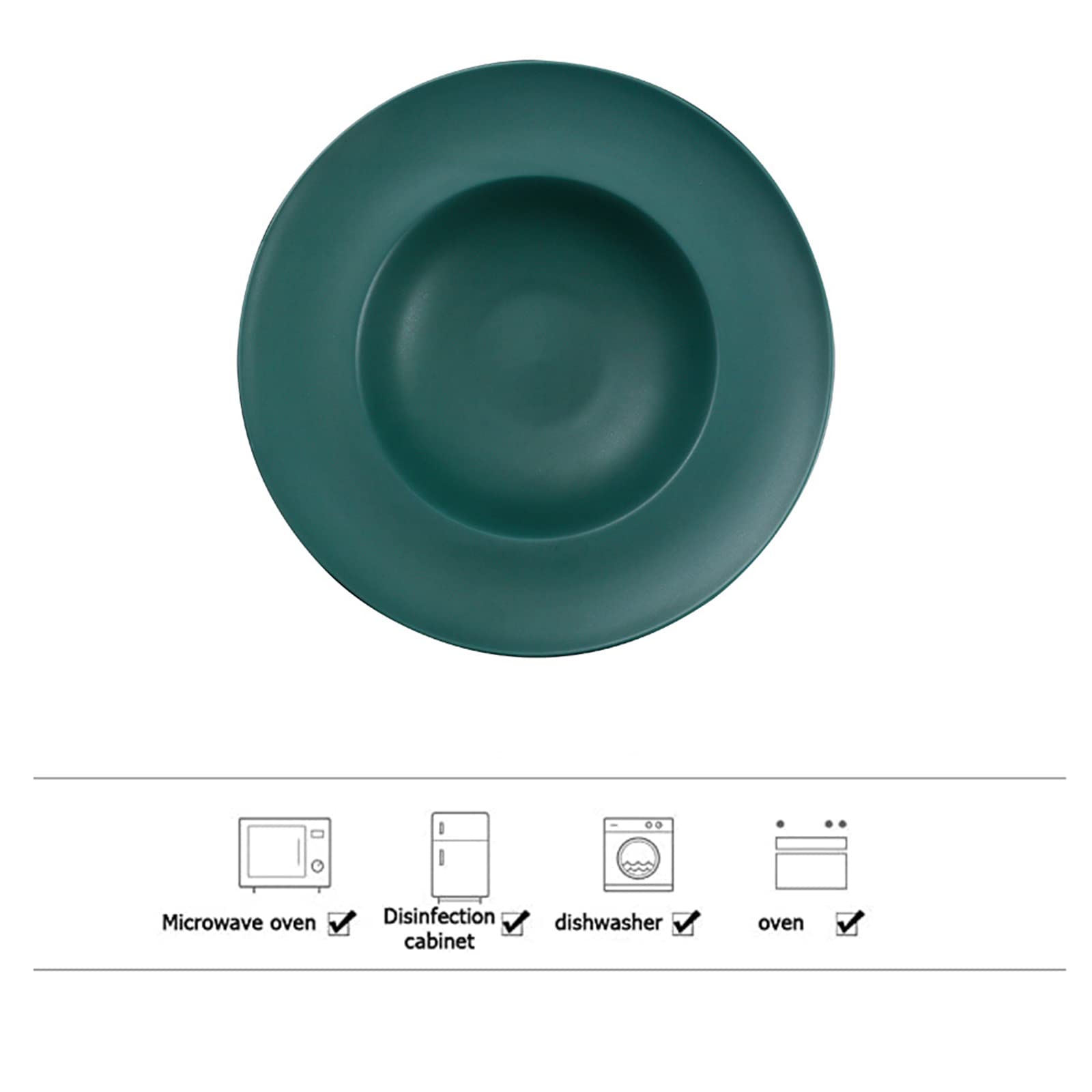 Suppenteller, Pastateller, rund, tief, Porzellan, Pastasuppenschüssel, Speiseteller für Suppe, Pasta, Frühstück, Nudeln, Reis, Obst, Dessert, Geschirrspülmittel