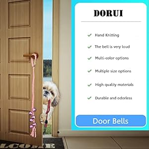 Dog-Hanging-Doorbells-Extra-Loud-Dog-Potty-Training-Bells-Adjustable-Durable-Braided-Rope-Door-Bell-for-Dogs-to-Ring-to-Go-OutsideSilverPink - Cucciolini Doodles   Dog-Hanging-Doorbells-Extra-Loud-Dog-Potty-Training-Bells-Adjustable-Durable-Braided-Rope-Door-Bell-for-Dogs-to-Ring-to-Go-OutsideSilverPink