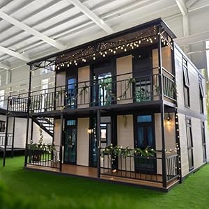Two-Story Prefab Tiny Home for Sale – Fully Equipped Modular Container Villa with Kitchen & Bathroom,Expandable Foldable Prefabricated House for Modern Family Living,Rental Apartments Employee Housing