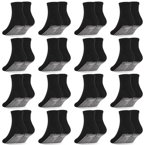 HYCLES Toddler Grip Socks 16 Pairs Non Slip Socks for 3-5T Boys Girls