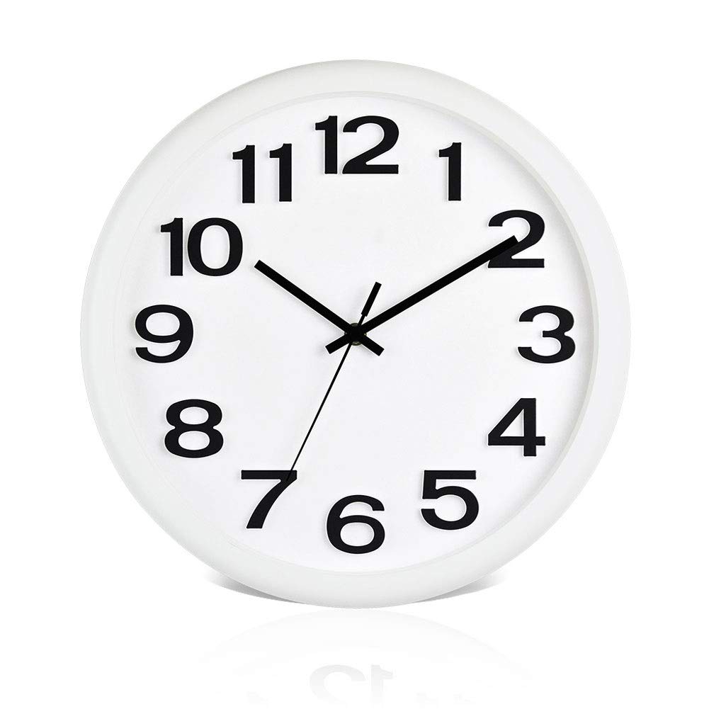 Horloge silencieuse moderne en relief pour salon minimaliste
