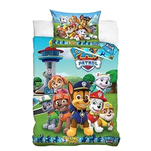 Paw Patrol Bettwäsche Bettbezug 100×135 40×60 Baumwolle · Baby Kinderbettwäsche für Mädchen und Jungen · 2 teilig · 1 Kissenbezug 40×60 + 1 Bettbezug 100×135 cm